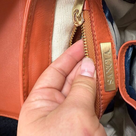 Brand new Sancia the Mini Milla Jet Set leather Bag in Cognac - Picture 9 of 16